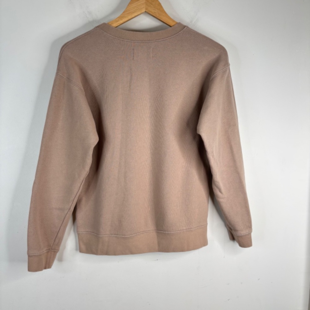 Parachute Crewneck Sweatshirt S 100% Organic Cotton Beige Quiet Luxury USA READ - Picture 4 of 12